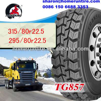 TRANSKING China Truck Tires, 13R 22.5,315/80 R 22.5,385/65 R 22.5 Tire for Trucks with ECE,GCC,DOT